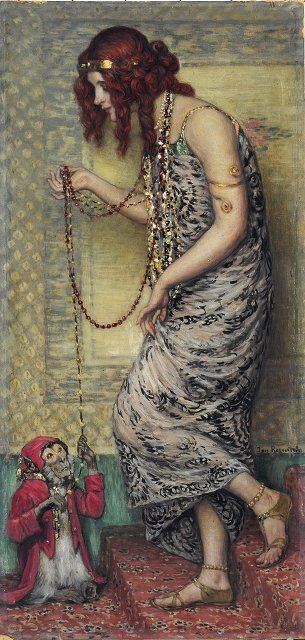 Principessa con una scimmia da Janis Rozentals